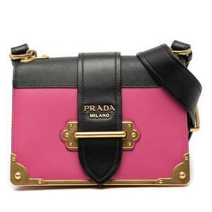 Prada Saffiano Trimmed City Calf Cahier Crossbody
